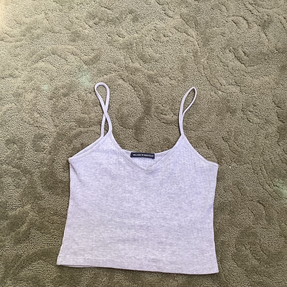 (Bin 4) Brandy Melville soft ribbed spaghetti strap tank top, Size S